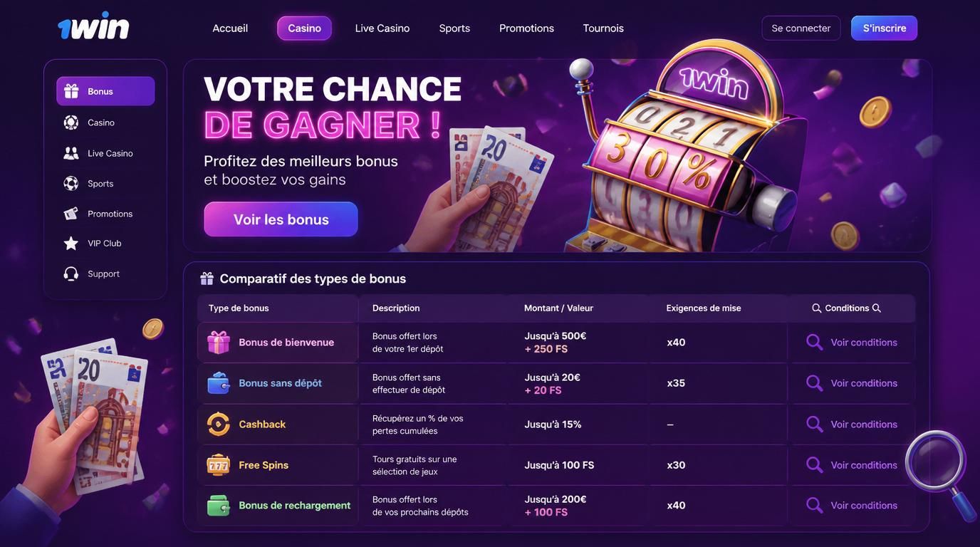 guide des bonus pour petits joueurs