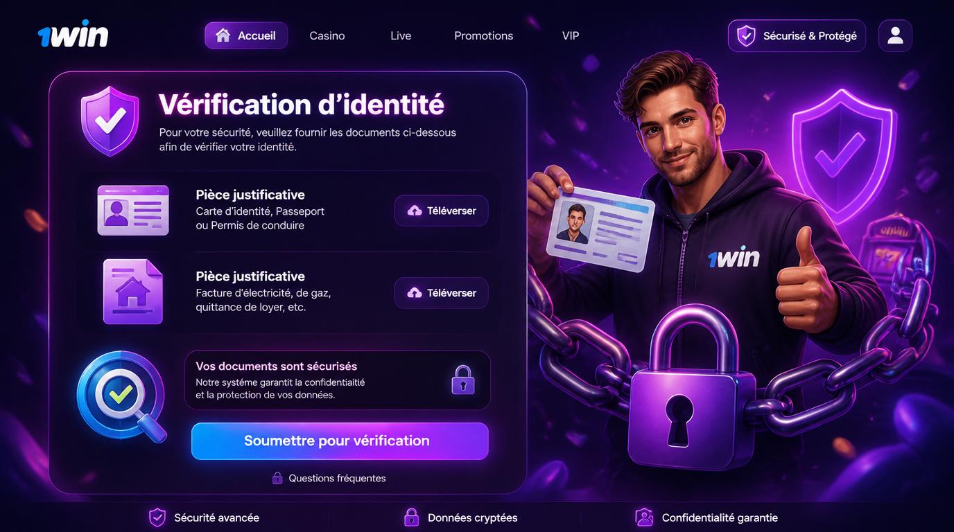 Formulaire de vérification d’identité sur 1Win Casino France 