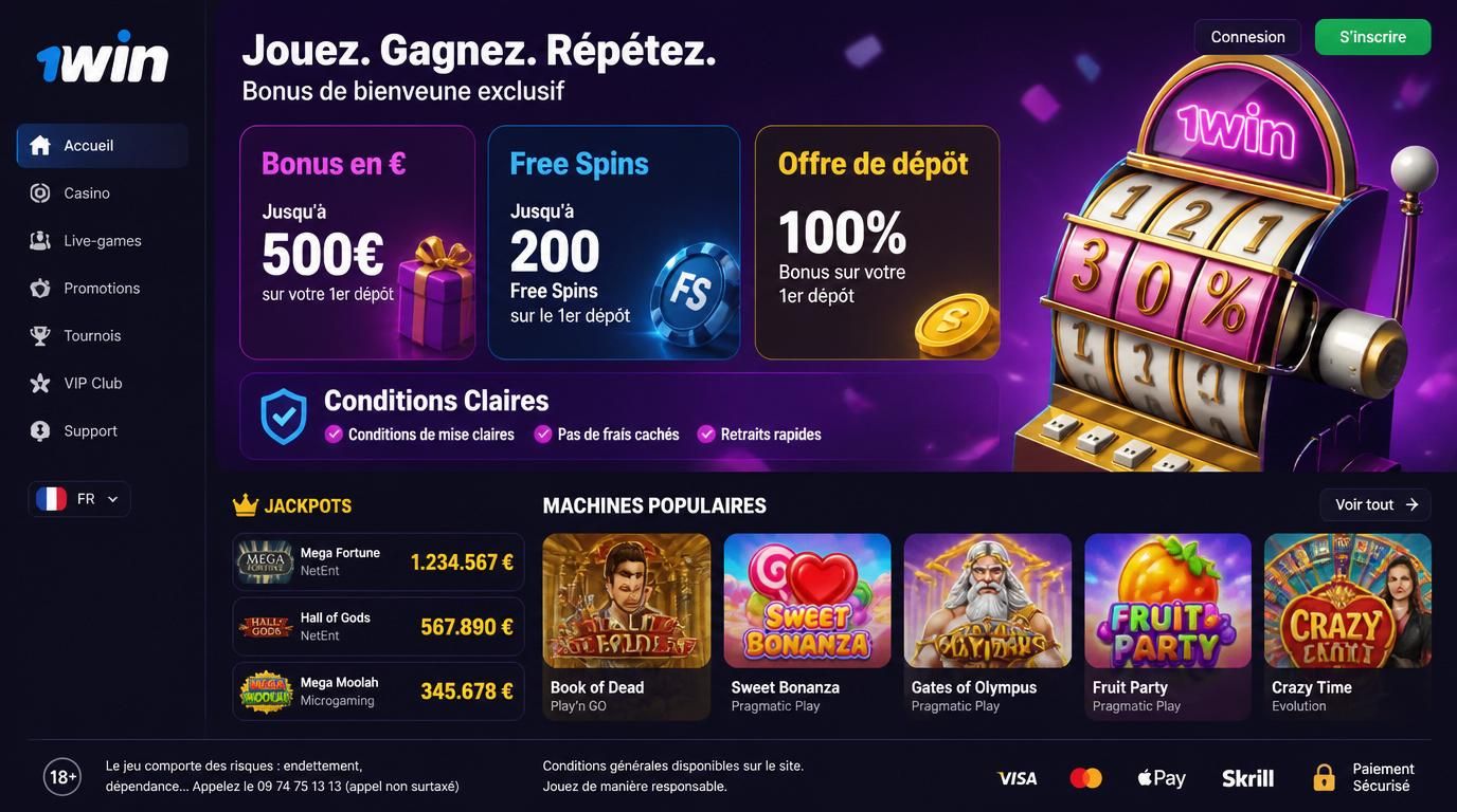 Bonus en euros et promotion pour machines à sous
